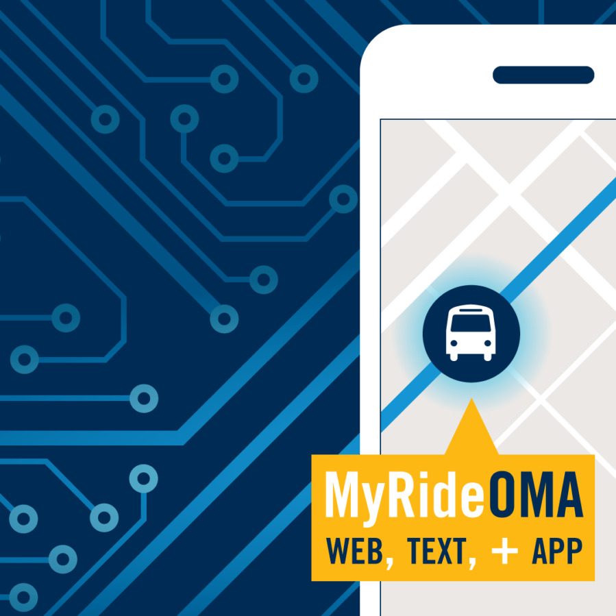 MyRideOMA is available on the App Store, Google Play, on the web and via text.